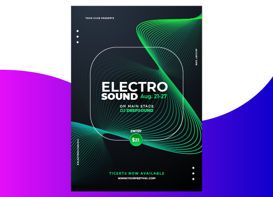 მუსიკალური ფესტივალის ბანერი